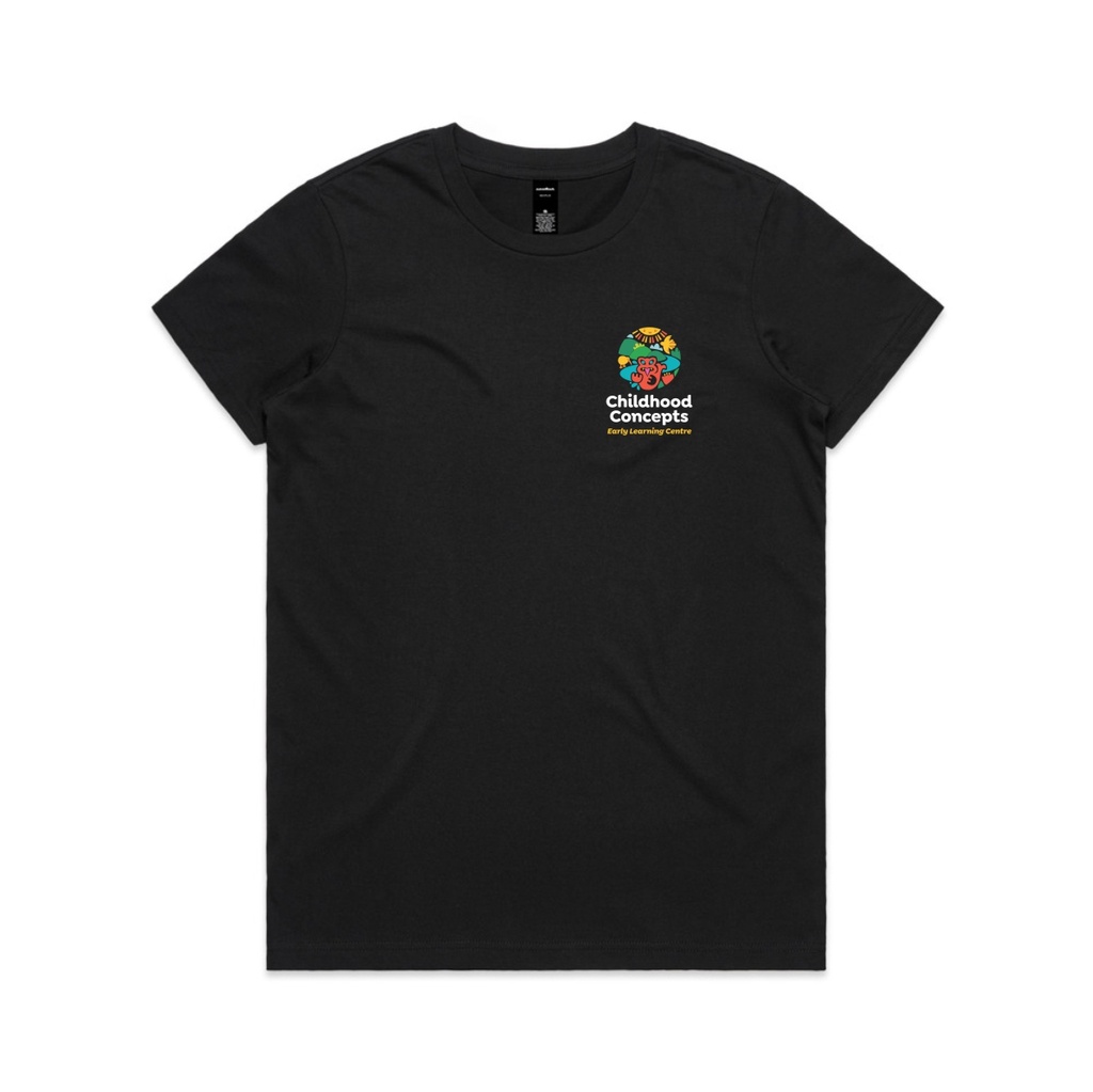 Childhood Concepts Womens T-shirt (Black) (XS)